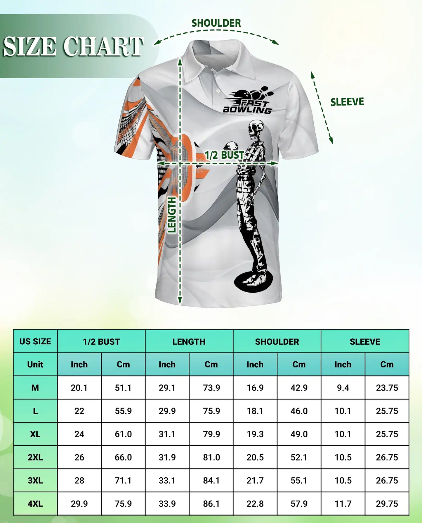 Bowling Polo Shirt – Skeleton Fast Bowling Print | Netecom