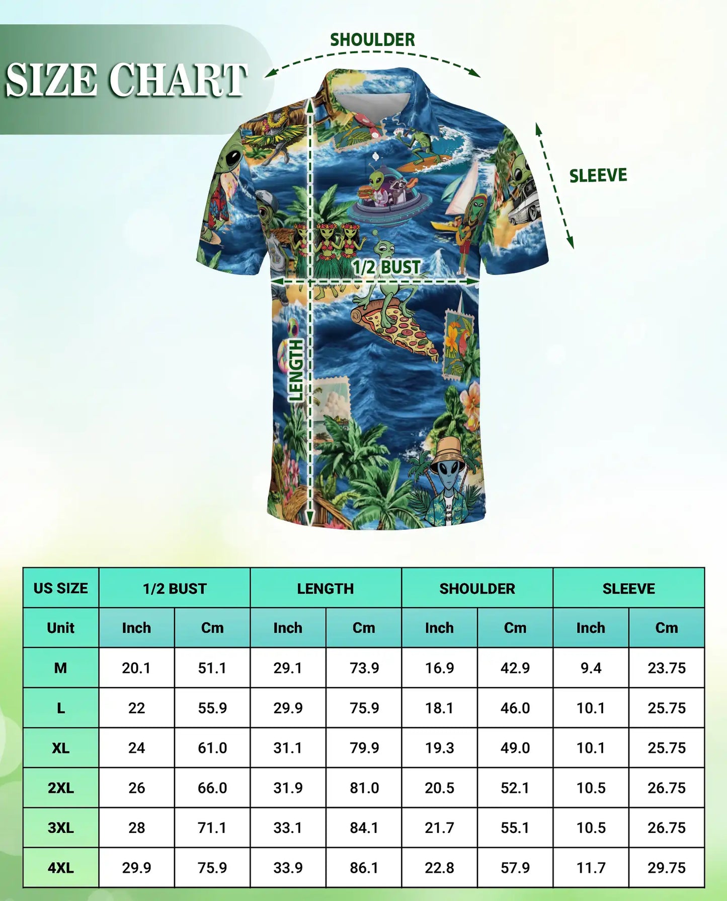 Alien Tropical Beach Polo Shirt | Netecom