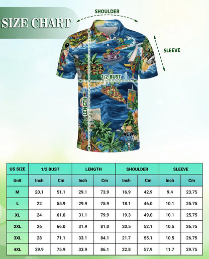 Alien Tropical Beach Polo Shirt | Netecom