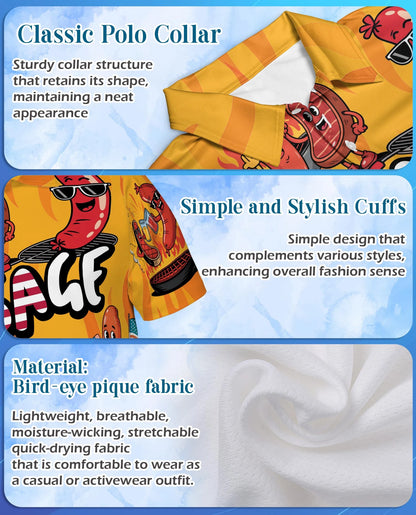 Funny Sausage Polo Shirt for Men – Cute Food Lover Style | Netecom