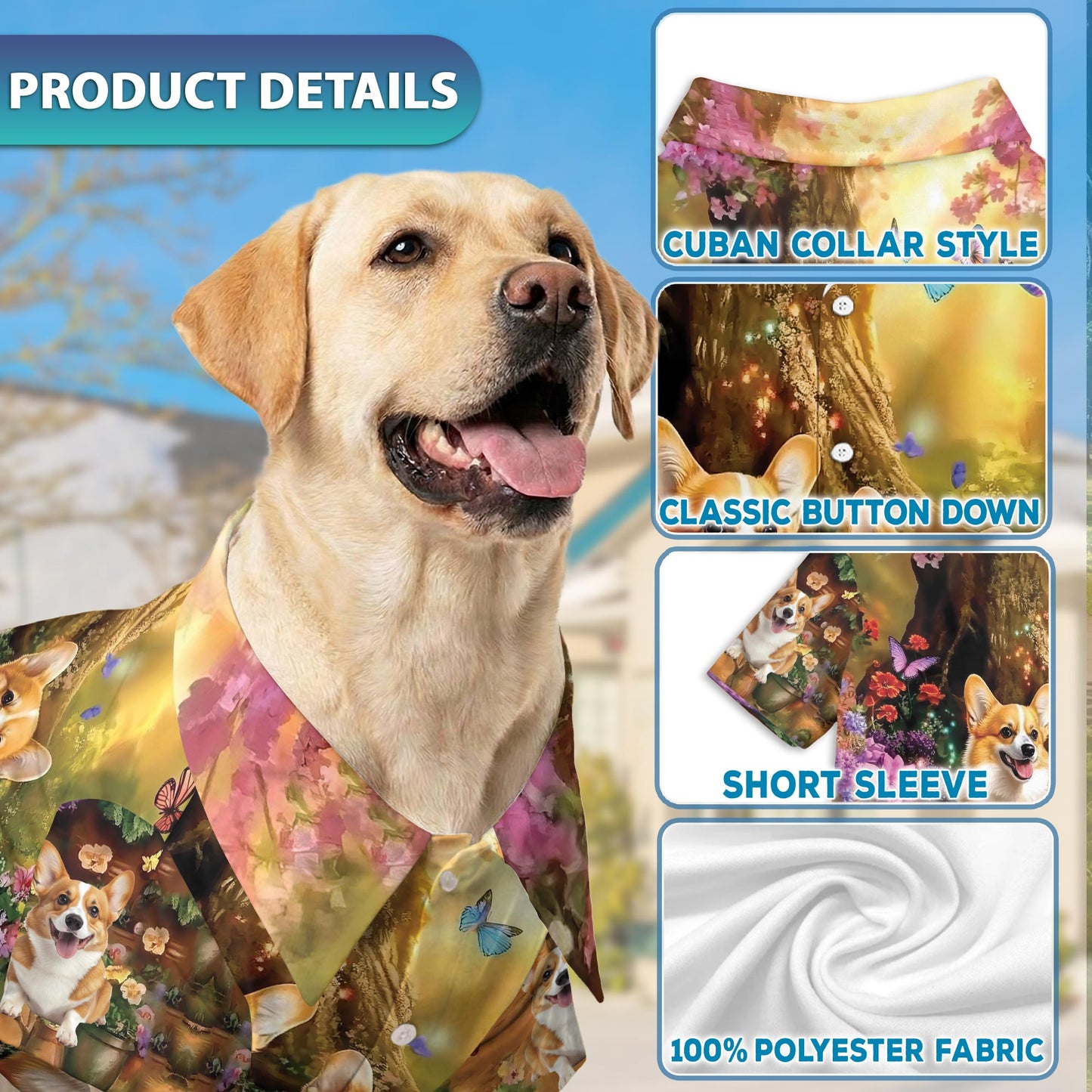 Netecom Life Is Better With Cute Corgi Dog Hawaiian Shirt, Aloha Summer Shirt, Corgi Dog Print Casual Outfit, Beach Vacation Wear