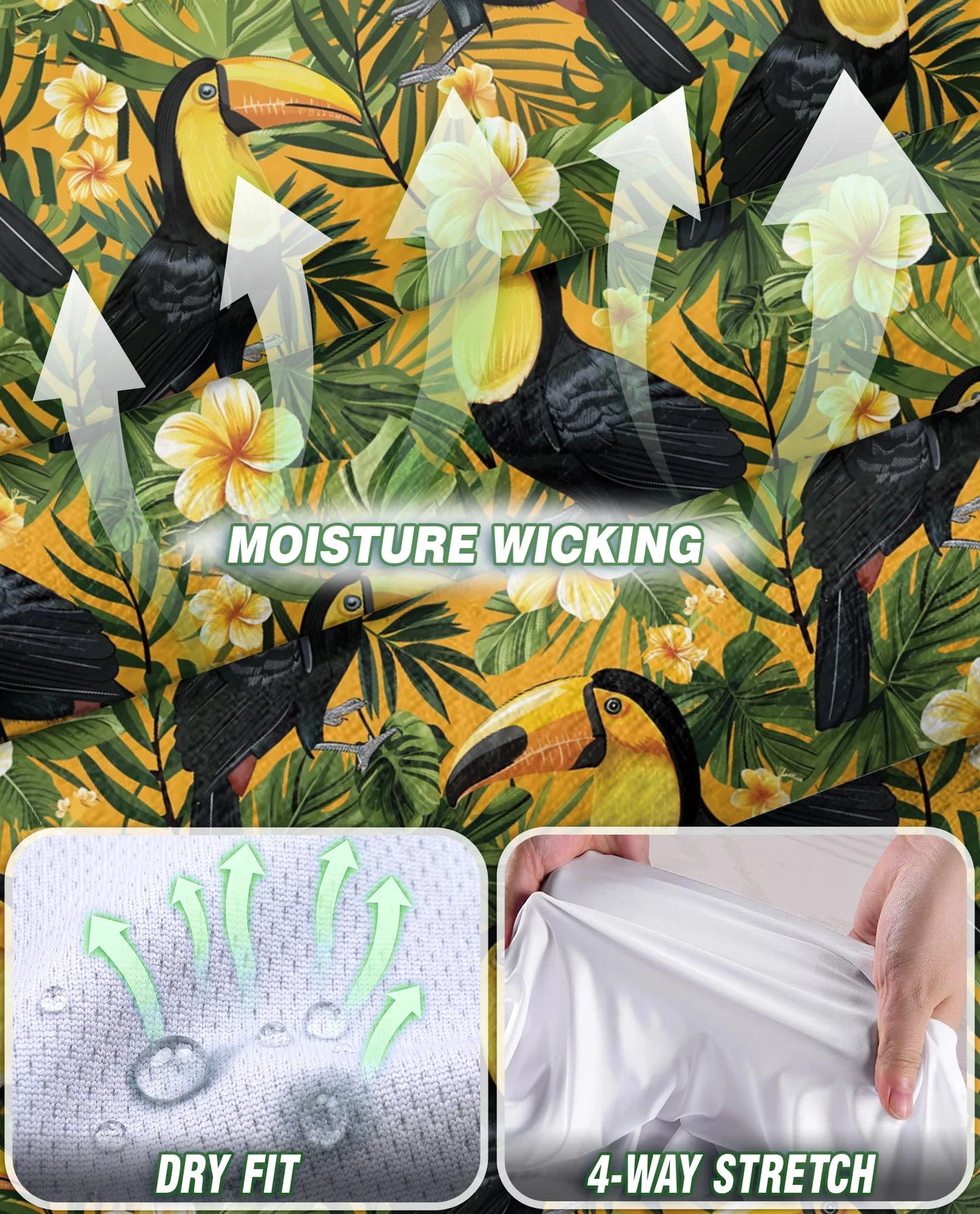 Toucan Tropical Floral Sleeveless Polo Shirt for Women – Exotic Bird Summer Style | Netecom