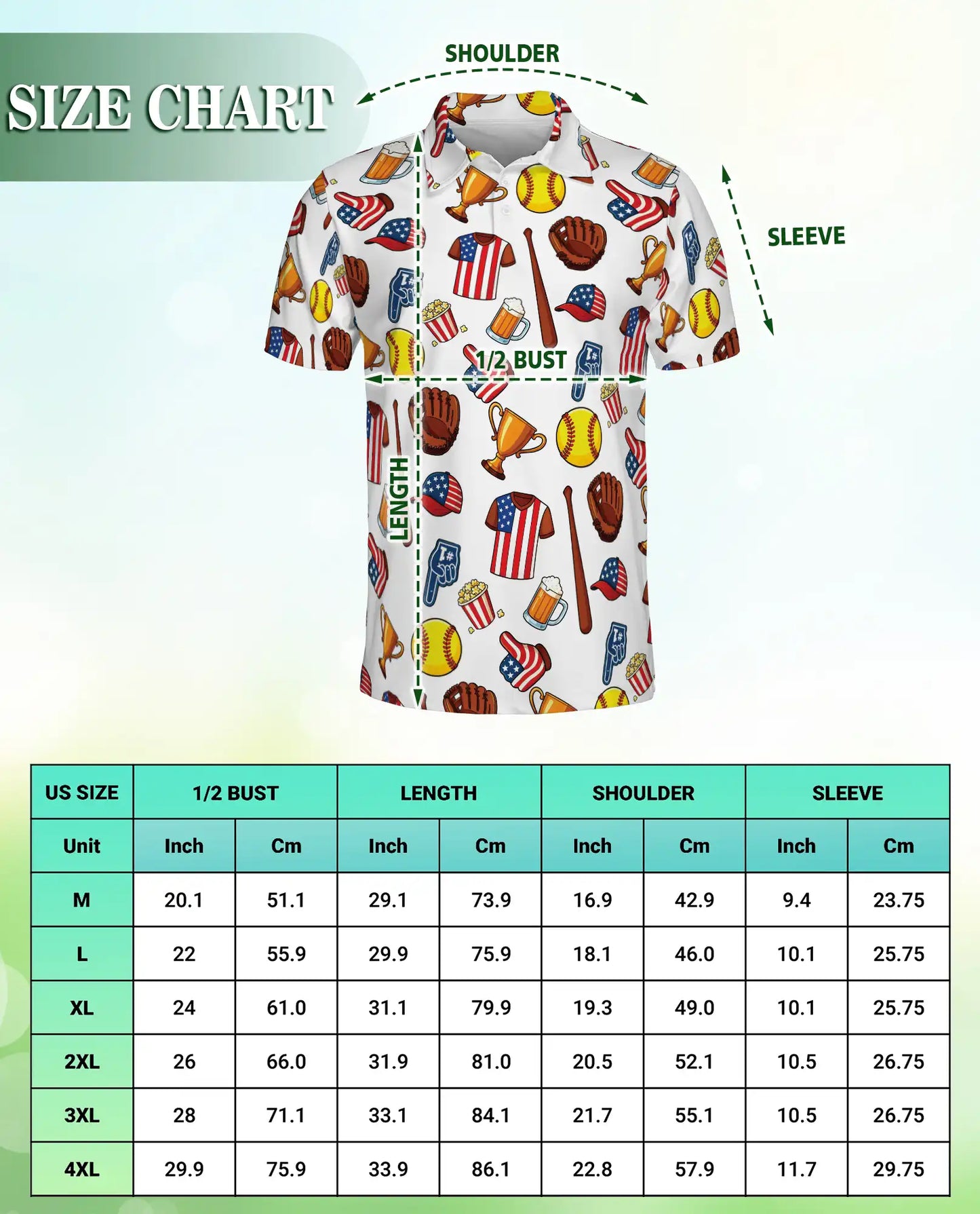 Patriotic Softball Polo Shirt for Men- USA Softball Game Day | Netecom