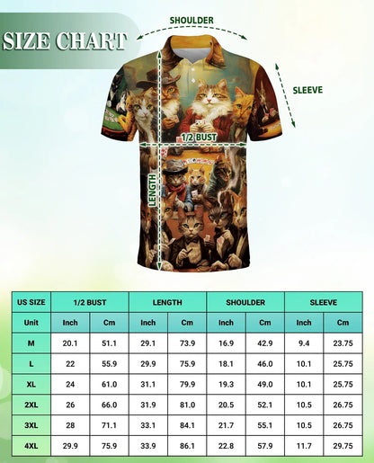 Cowboy Cat Polo Shirt – Playing Cards Western Print | Netecom