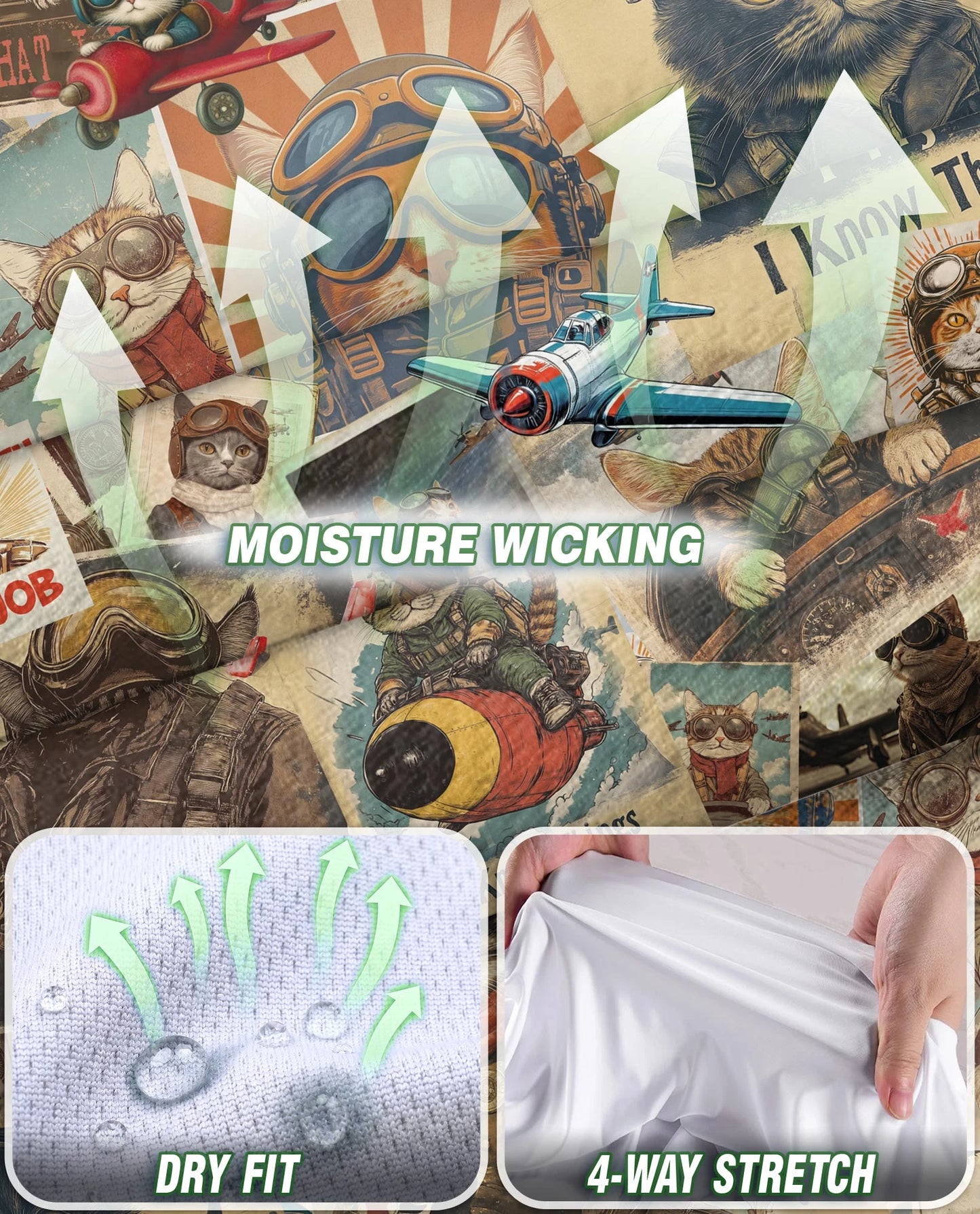 Amazing Pilot Cat Beach Retro Shirt for Women | Netecom
