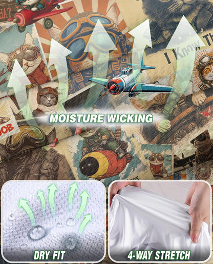 Amazing Pilot Cat Beach Retro Shirt for Women | Netecom