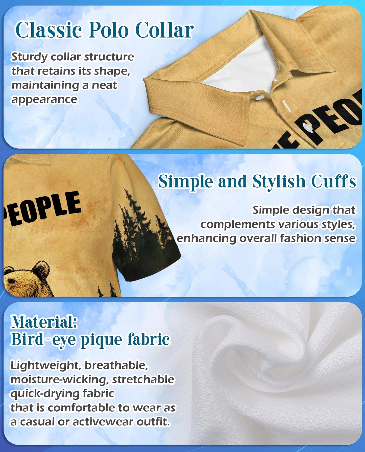 Funny Bear Camping Polo Shirt for Men – Outdoor Beer Lover Style | Netecom