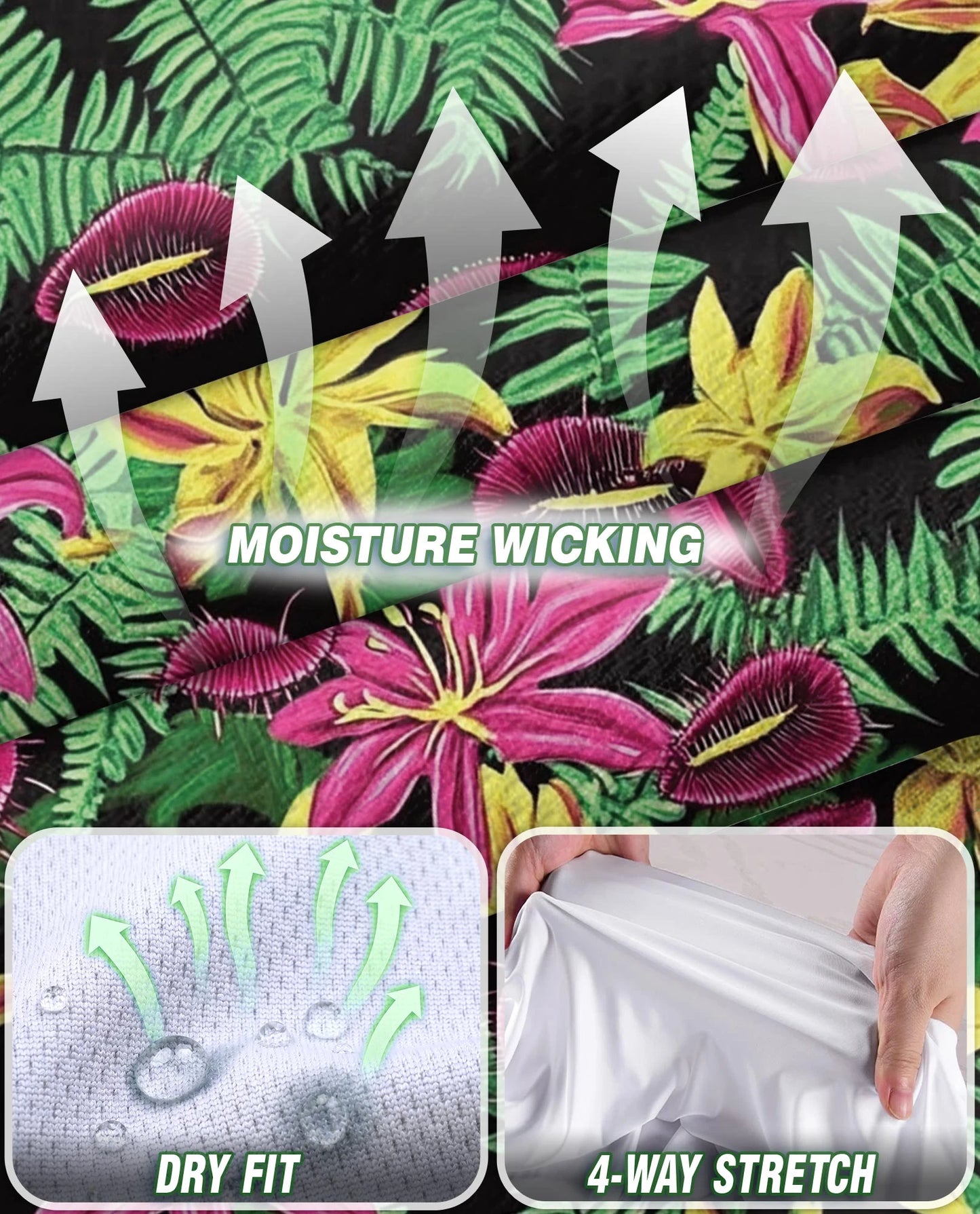 Venus Flytrap Pattern Sleeveless Polo Shirt for Women | Netecom
