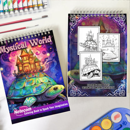 Mystical World Spiral Bound Coloring Book: 30 Mesmerizing Coloring Pages, where Intricate Patterns and Magical Imagery Unite