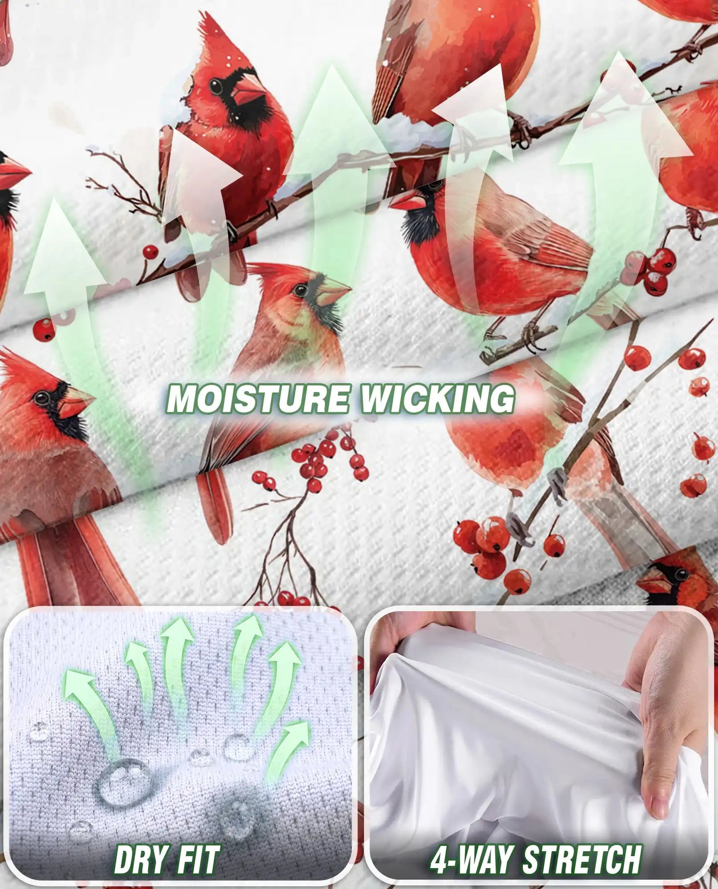 Cardinal Bird Sleeveless Polo Shirt for Women – Elegant Wildlife Nature Style | Netecom