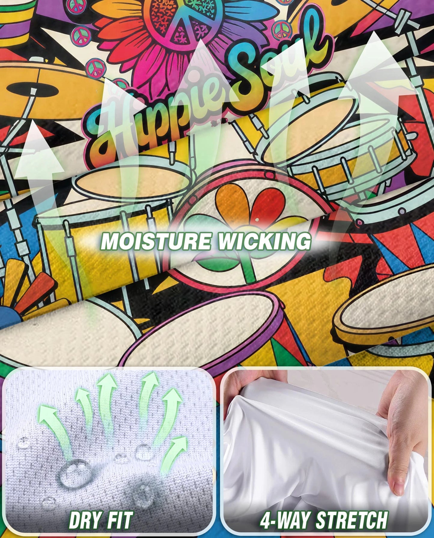 Peace Love Drums Sleeveless Polo Shirt for Women | Netecom