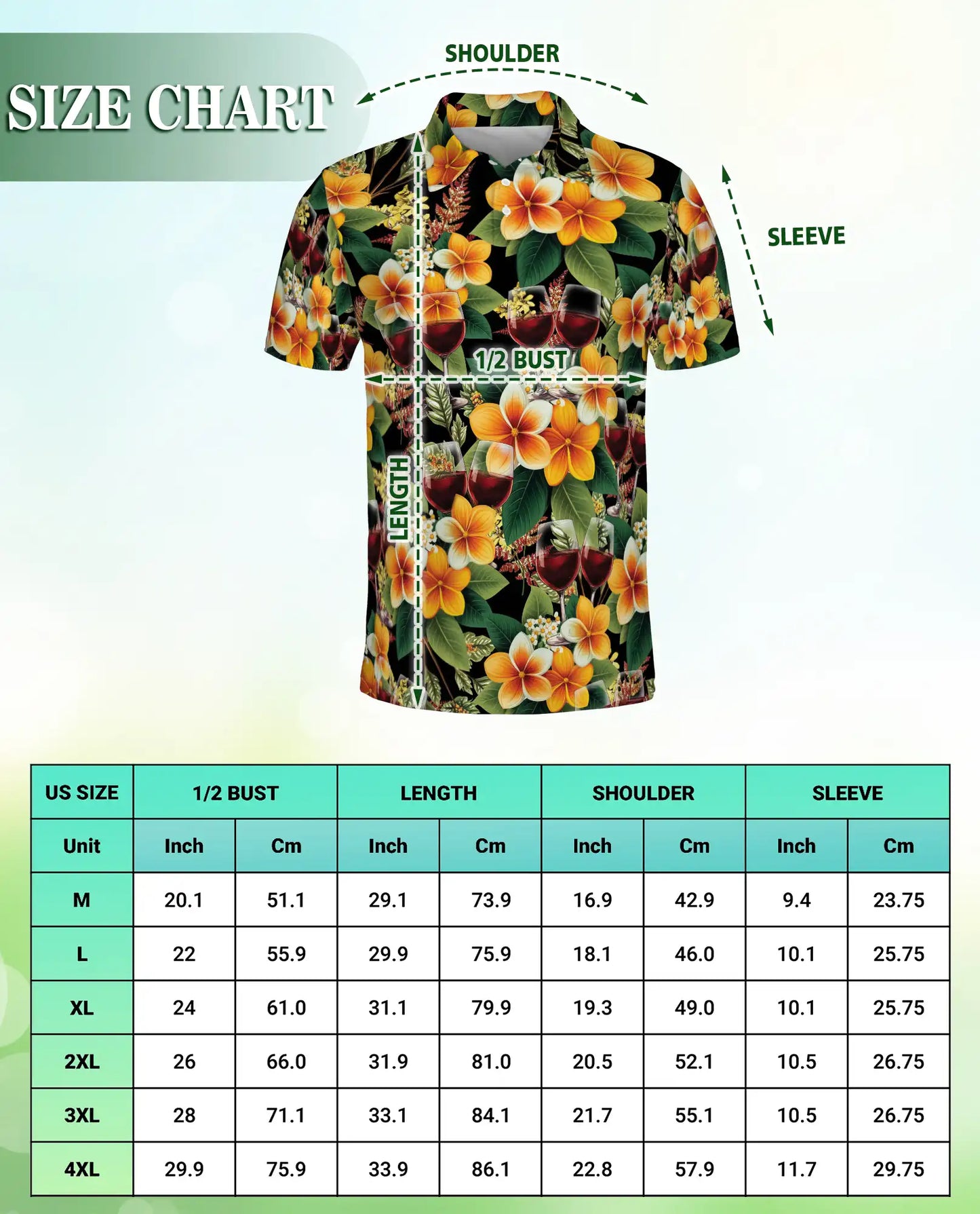Tropical Wine Floral 3D Polo Shirt for Men – Elegant Hawaiian Party Style | Netecom