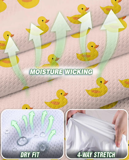 Cute Yellow Duck Sleeveless Polo Shirt for Women | Netecom