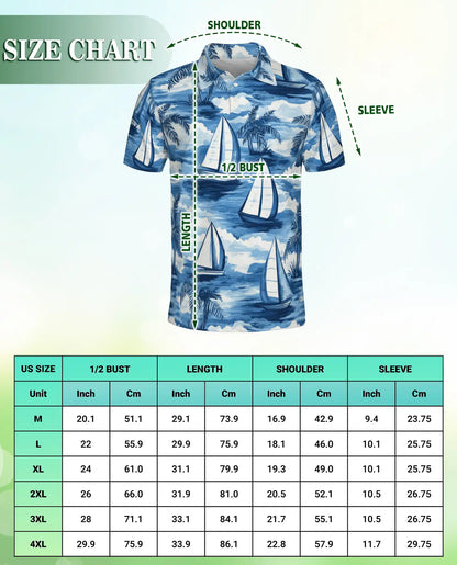 Sailboat Tropical Polo Shirt | Netecom