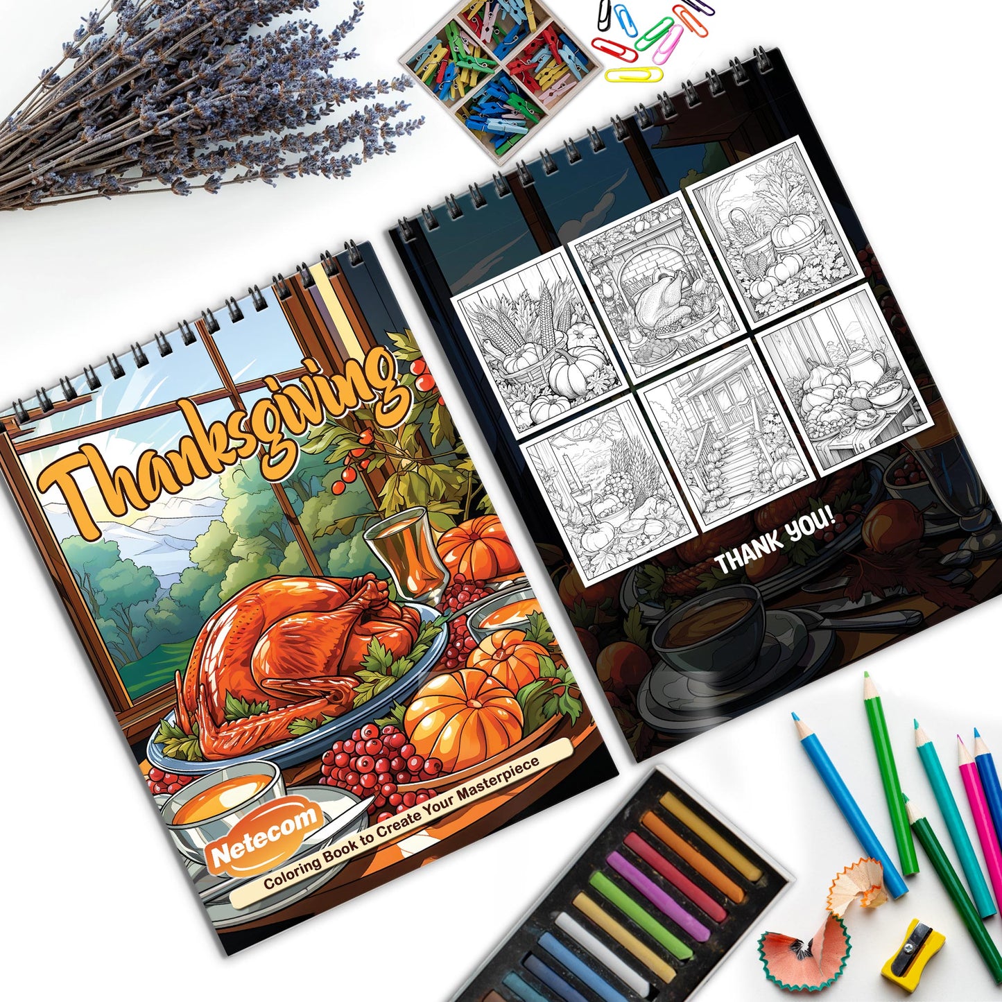 Thanksgiving Spiral Bound Coloring Book, Cosmic Galaxy Queen Scenes for a Stellar and Majestic Art Adventure, Great for Fans of Space and Fantasy