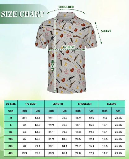 Hunting Shooting Sports Polo Shirt- Ammo Target Print | Netecom