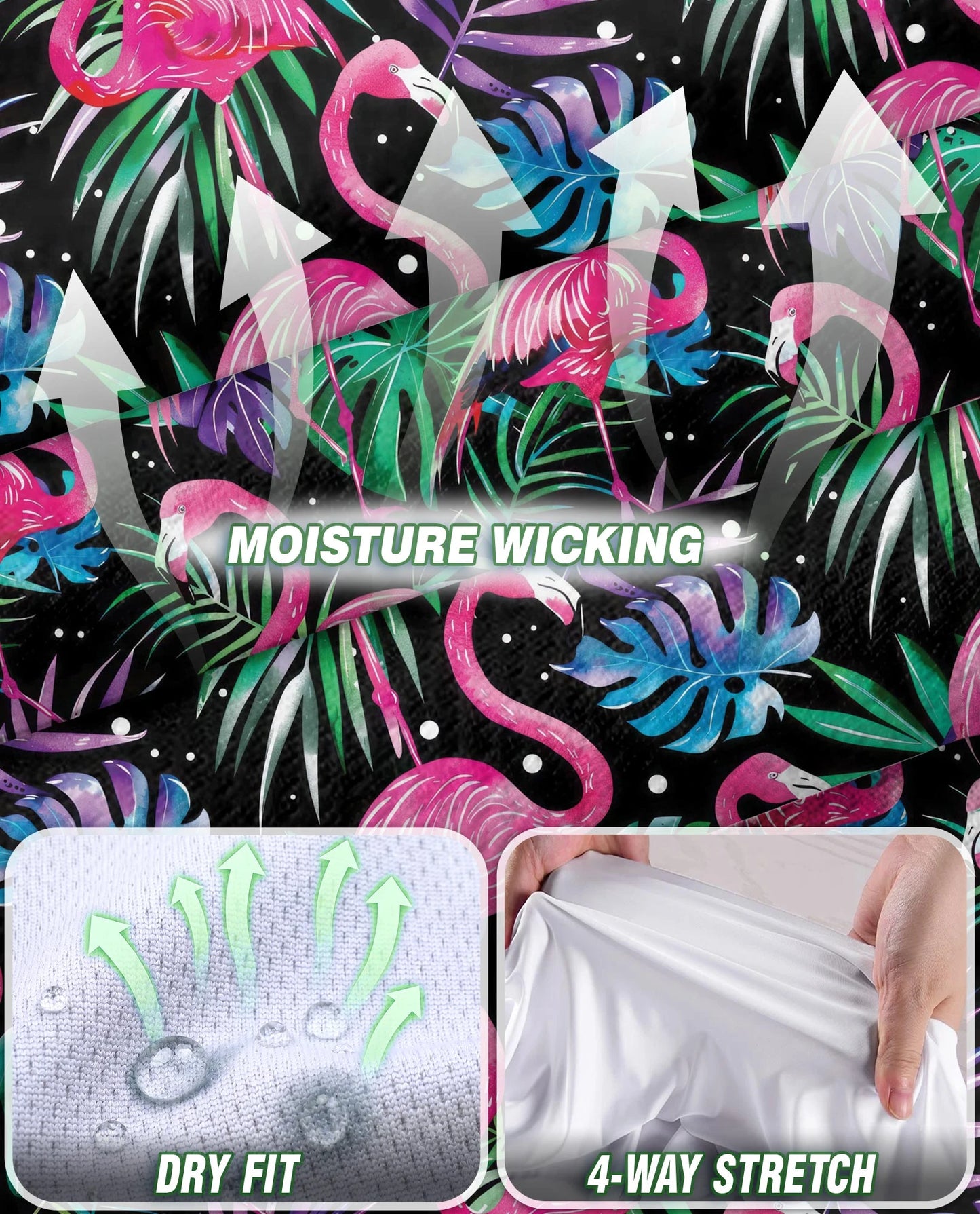 Flamingo Leaf Summer Sleeveless Polo Shirt for Women – Tropical Beach Style | Netecom