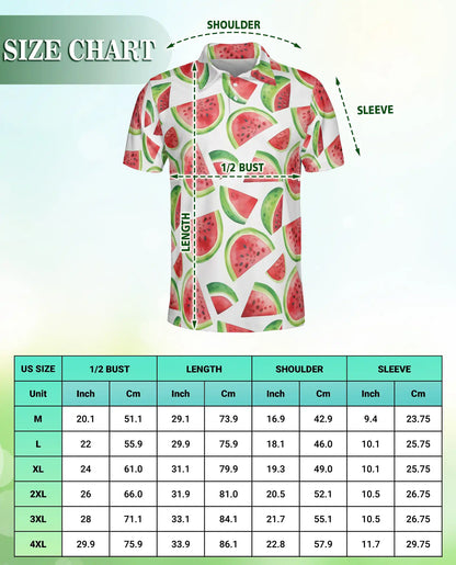 Watermelon Print Polo Shirt – Fresh Summer Style | Netecom
