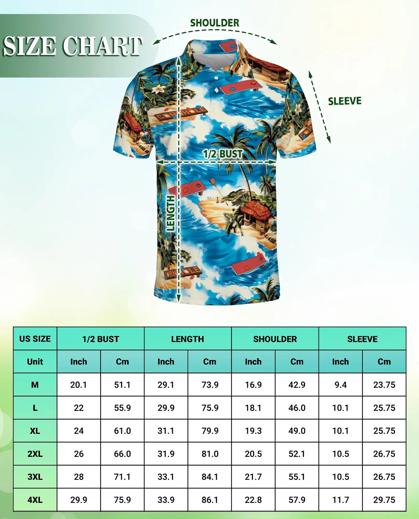 Cornhole Beach Hawaiian Polo Shirt for Men | Netecom