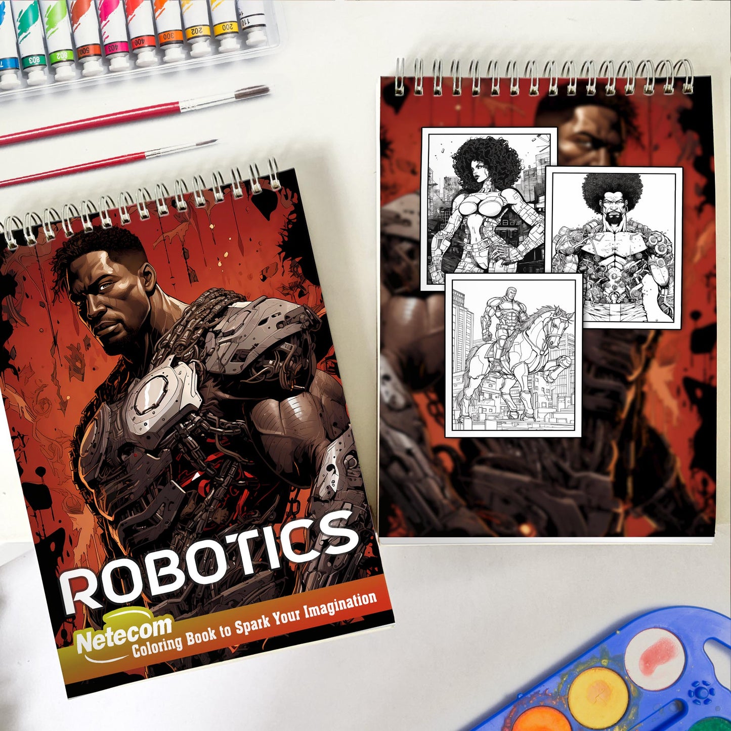 Robotics Spiral Bound Coloring Book, Capture the Essence of Technological Advancement with 30 Striking Coloring Pages for Coloring Aficionados to Bring Out the Innovation, Functionality, and Creativity of Robotics