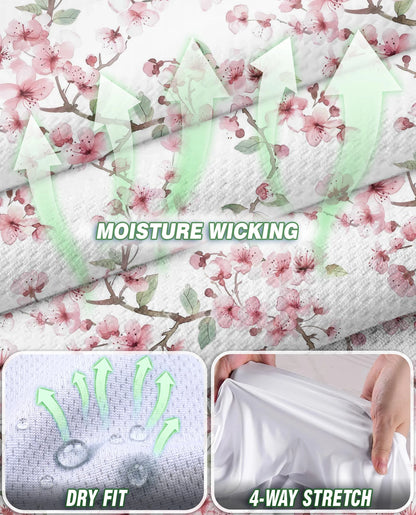 Cherry Blossom Sleeveless Polo Shirt for Women – Elegant Floral Spring Style | Netecom