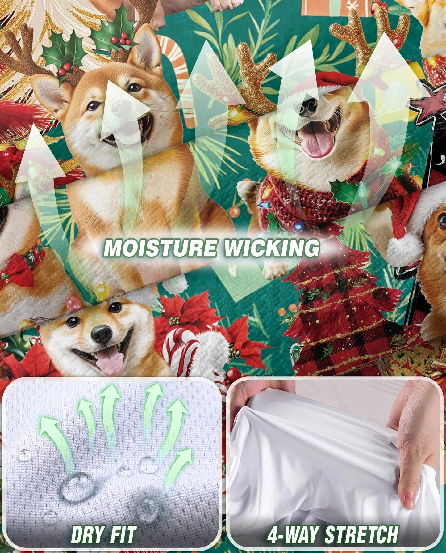 Christmas Corgi Sleeveless Polo Shirt for Women – Cute Dog Holiday Style | Netecom