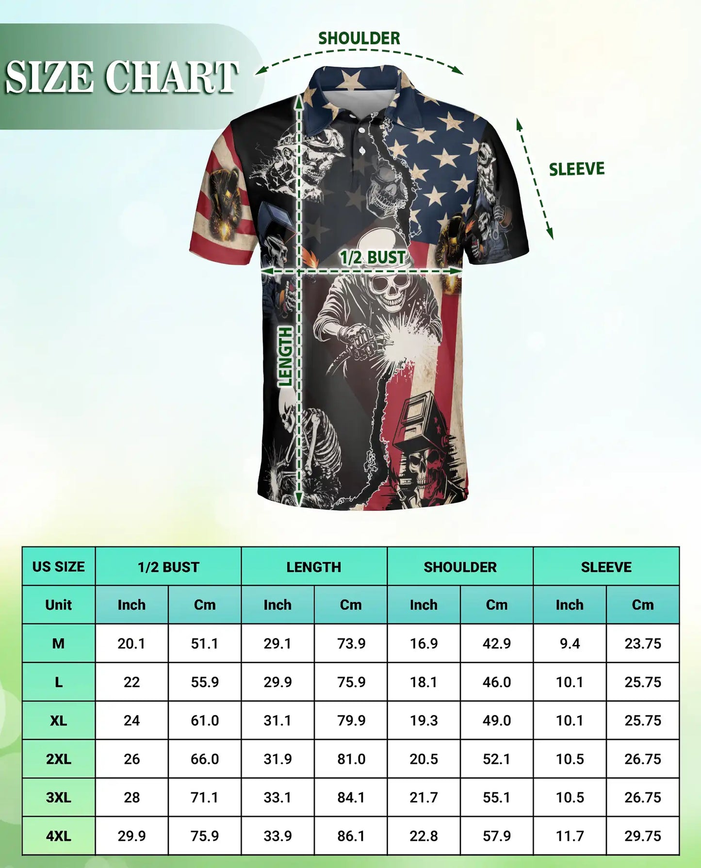 American Skull Welding Polo Shirt – Patriotic Style | Netecom