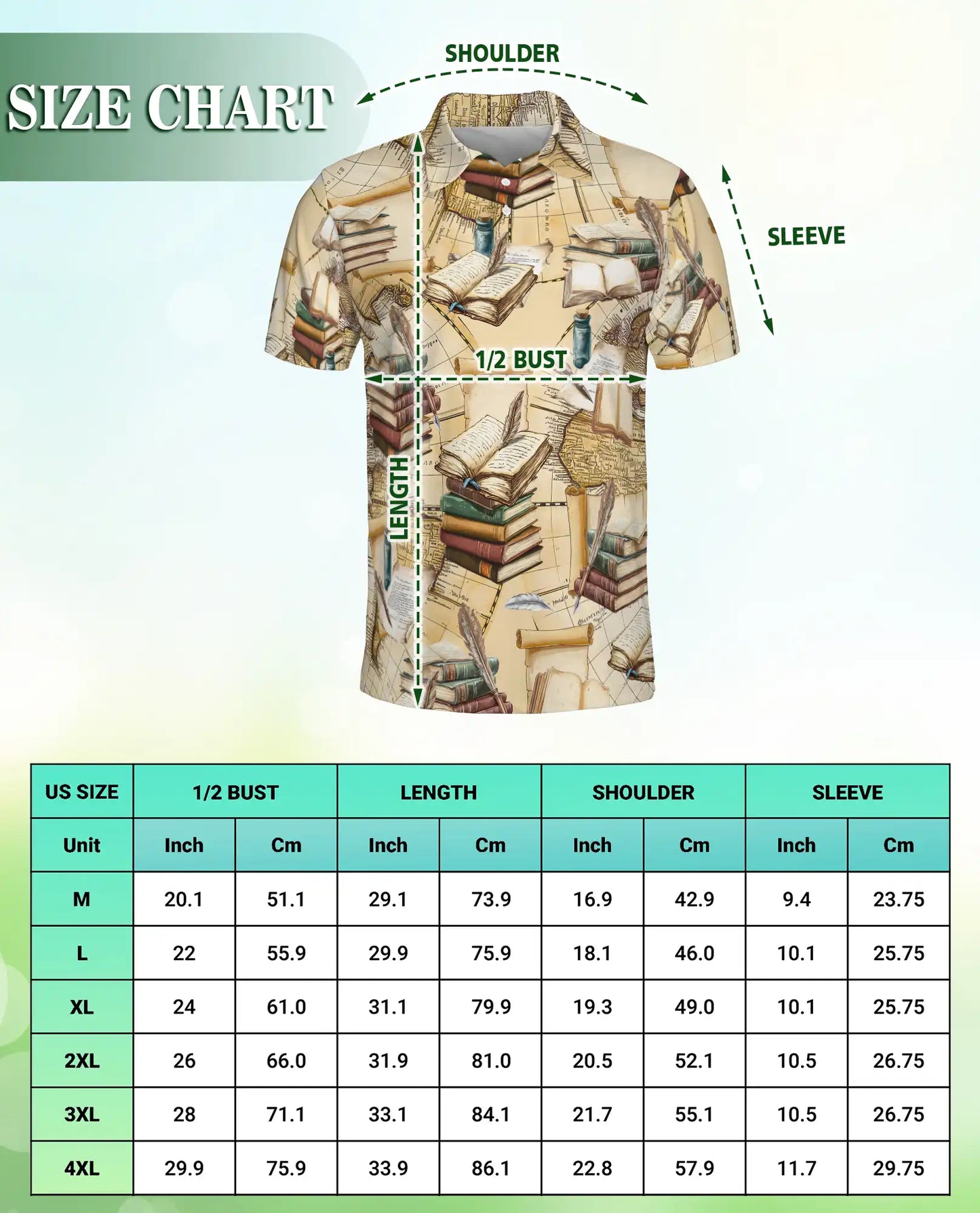 Vintage Book Polo Shirt – Antique Library Print | Netecom