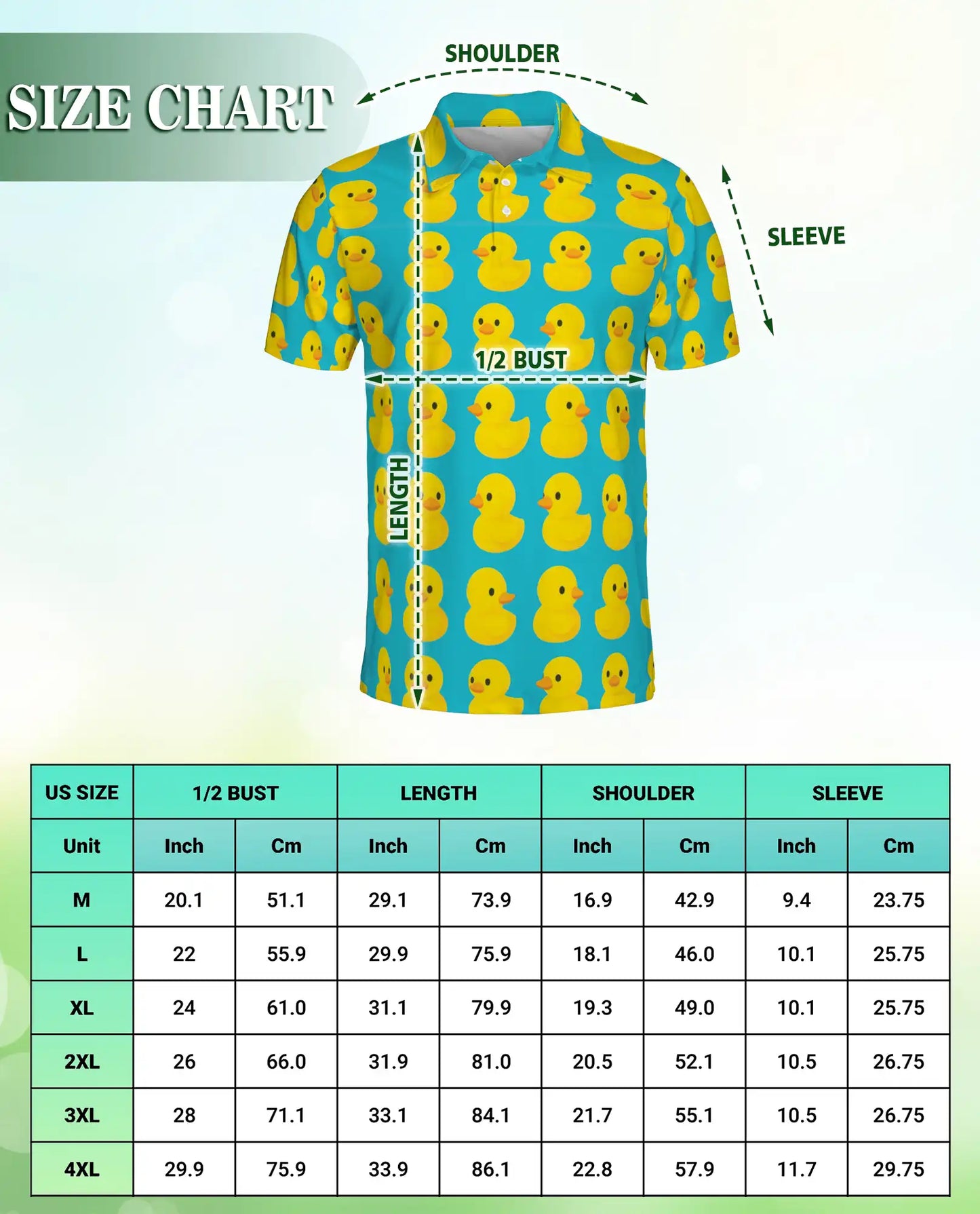 Rubber Duck Polo Shirt – Cute Yellow Duck Pattern | Netecom