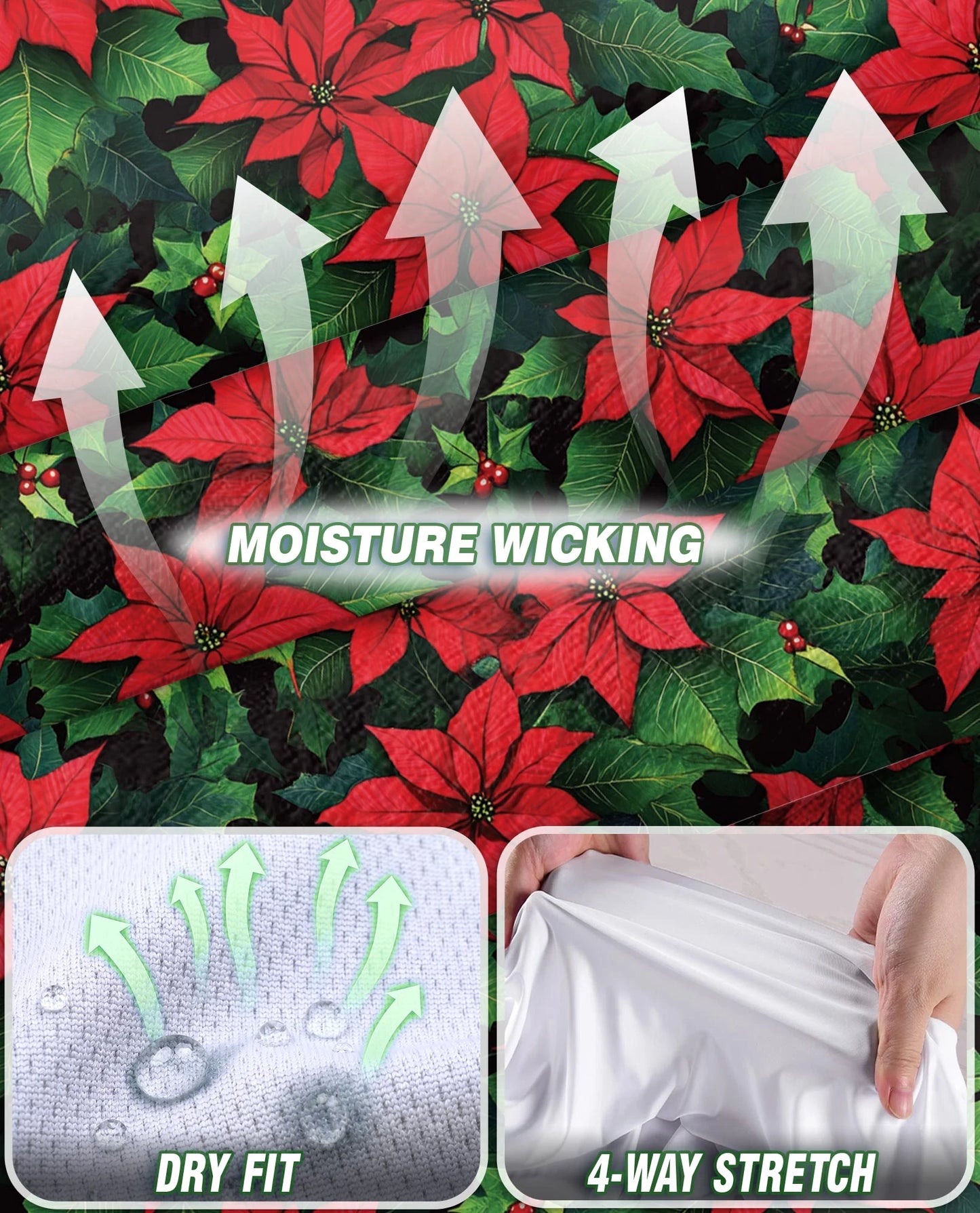 Poinsettia Pattern Sleeveless Polo Shirt for Women | Netecom