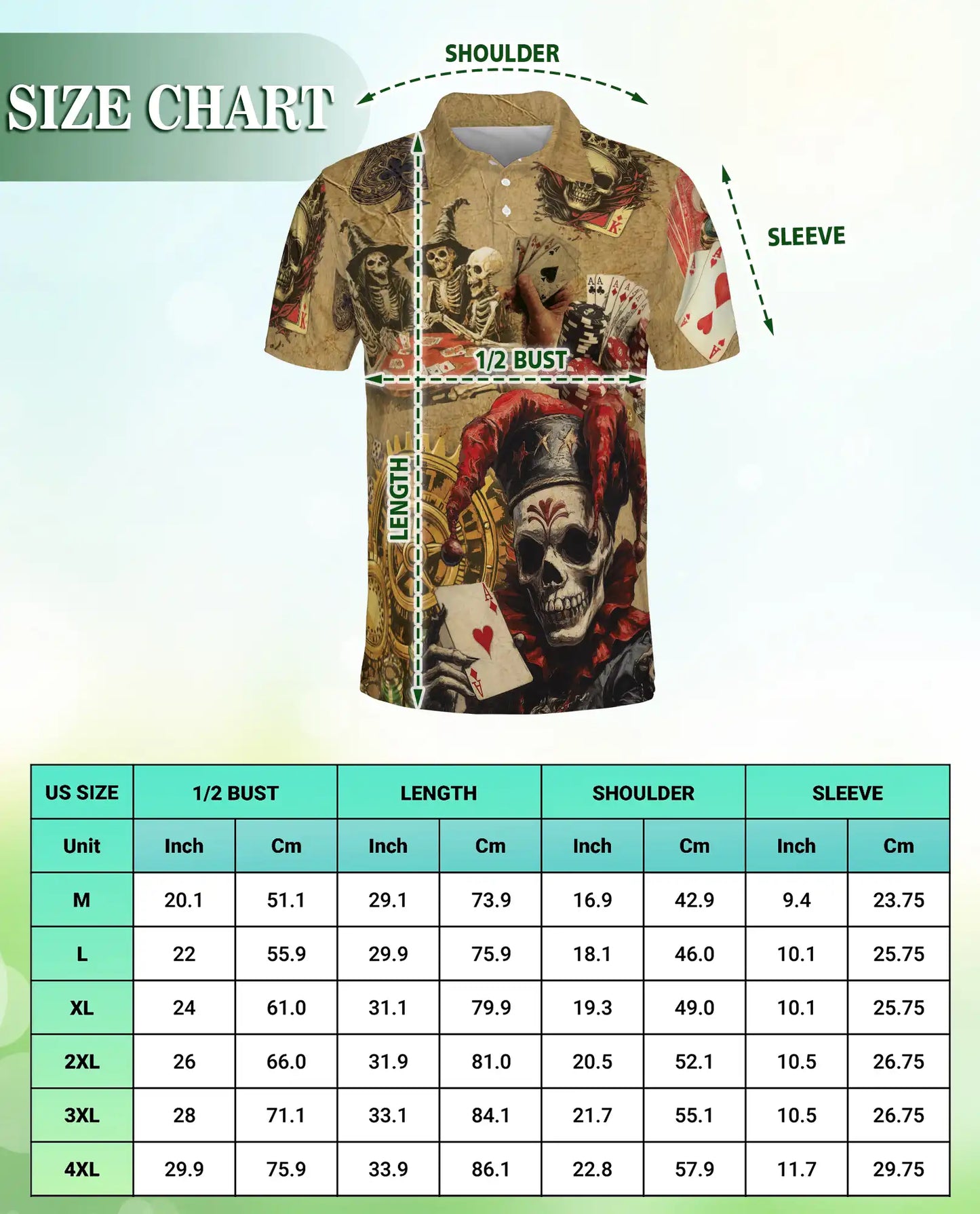 Skull Poker Casino Polo Shirt | Netecom