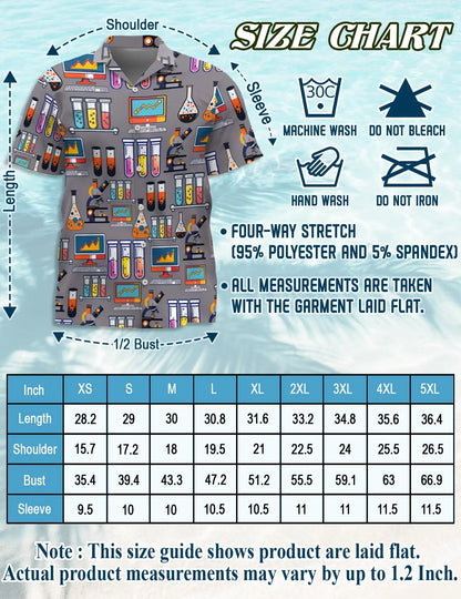 Chemistry Science Lab 3D Hawaiian Shirt for Men – Geek STEM Style | Netecom