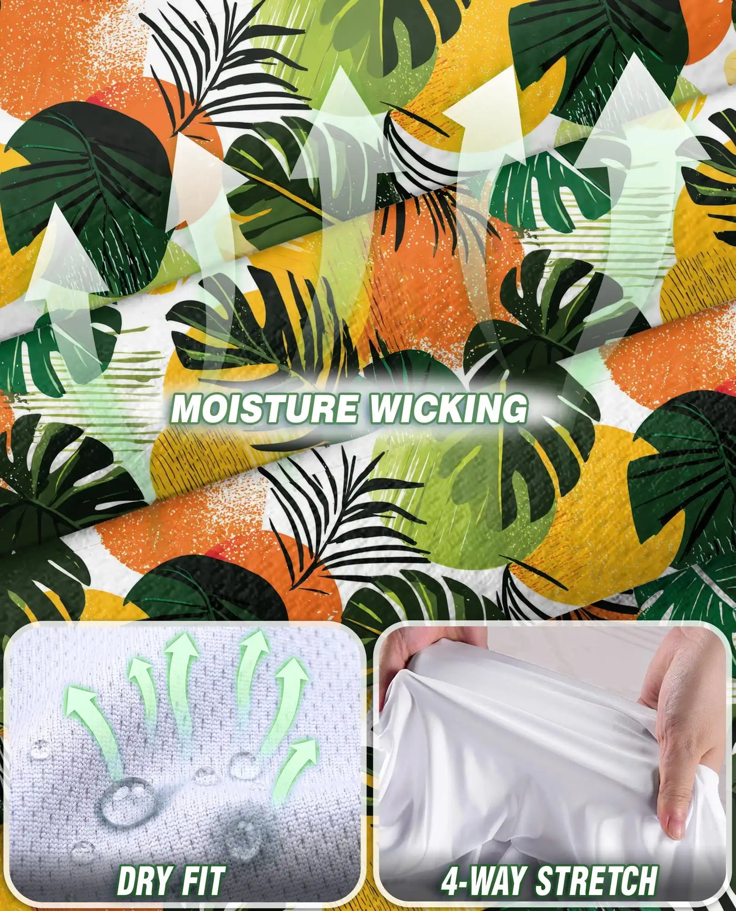 Monstera Leaf Print Sleeveless Polo Shirt for Women – Tropical Botanical Style | Netecom