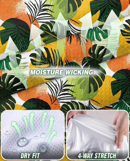 Monstera Leaf Print Sleeveless Polo Shirt for Women – Tropical Botanical Style | Netecom