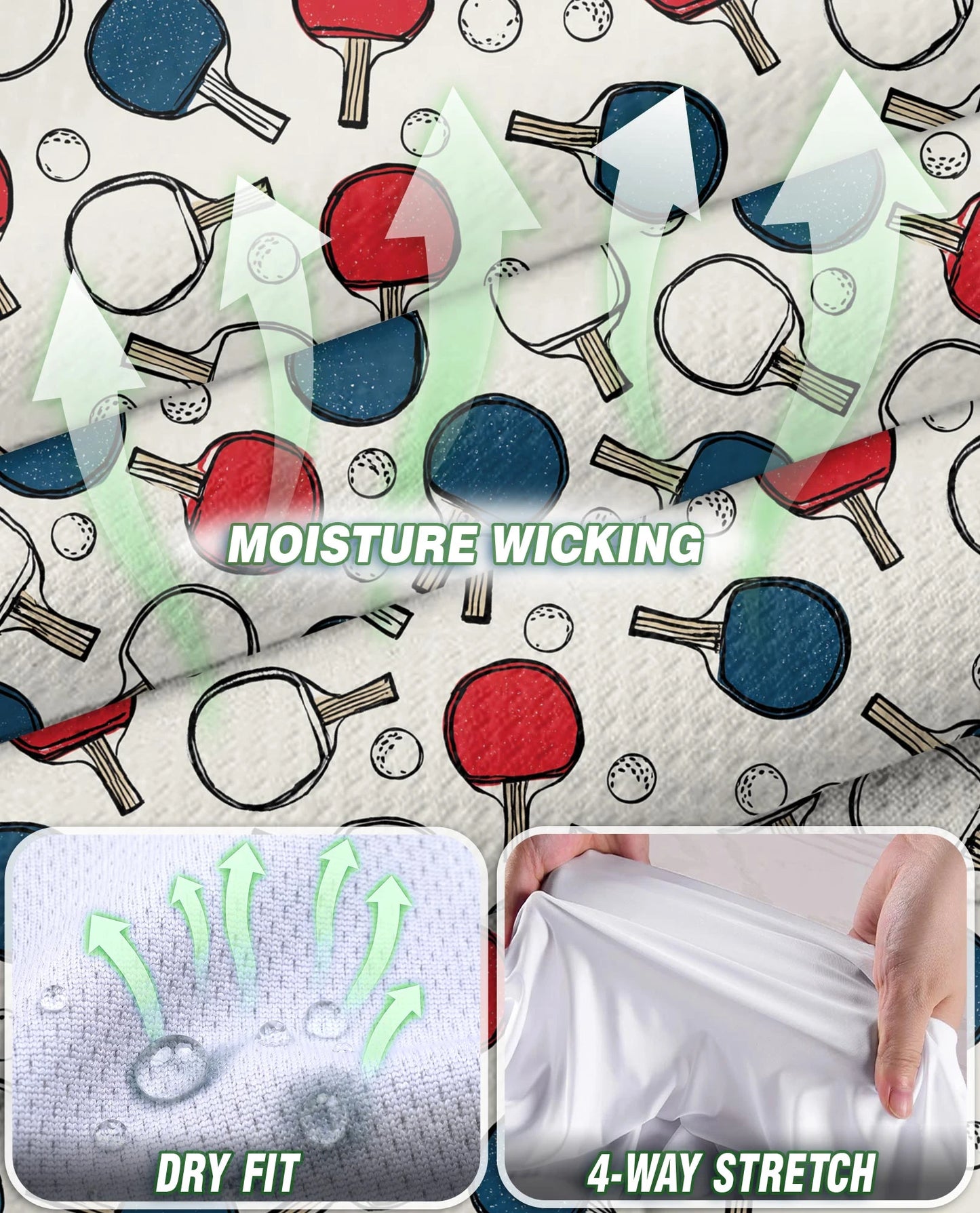 Ping Pong Pattern Sleeveless Polo Shirt for Women | Netecom