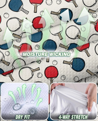 Ping Pong Pattern Sleeveless Polo Shirt for Women | Netecom