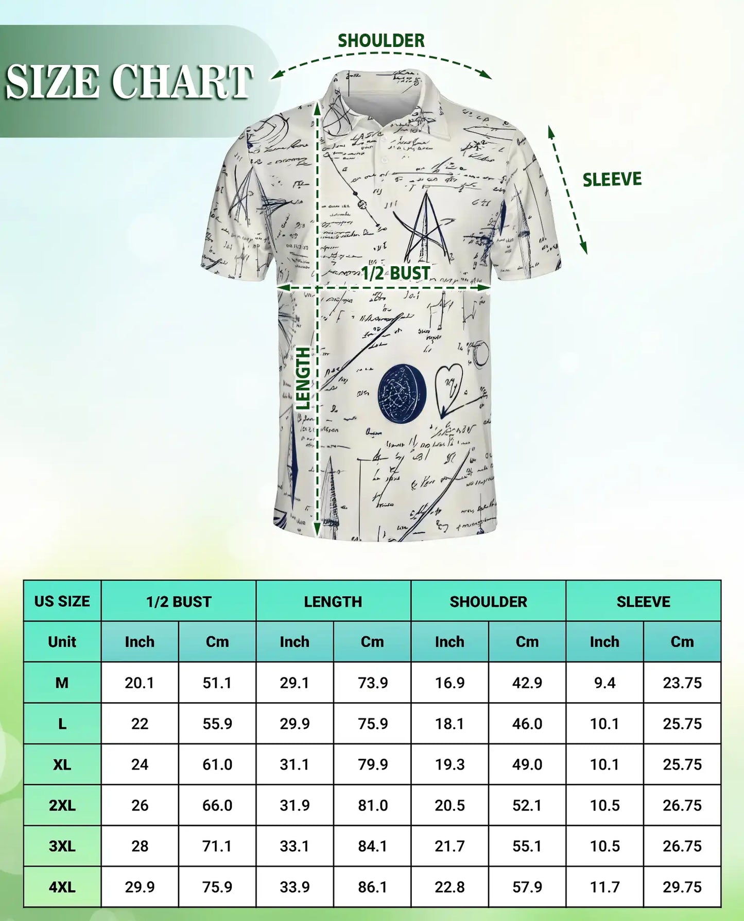Math Formula Sketch Polo Shirt | Netecom