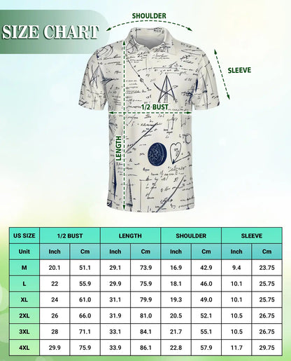 Math Formula Sketch Polo Shirt | Netecom