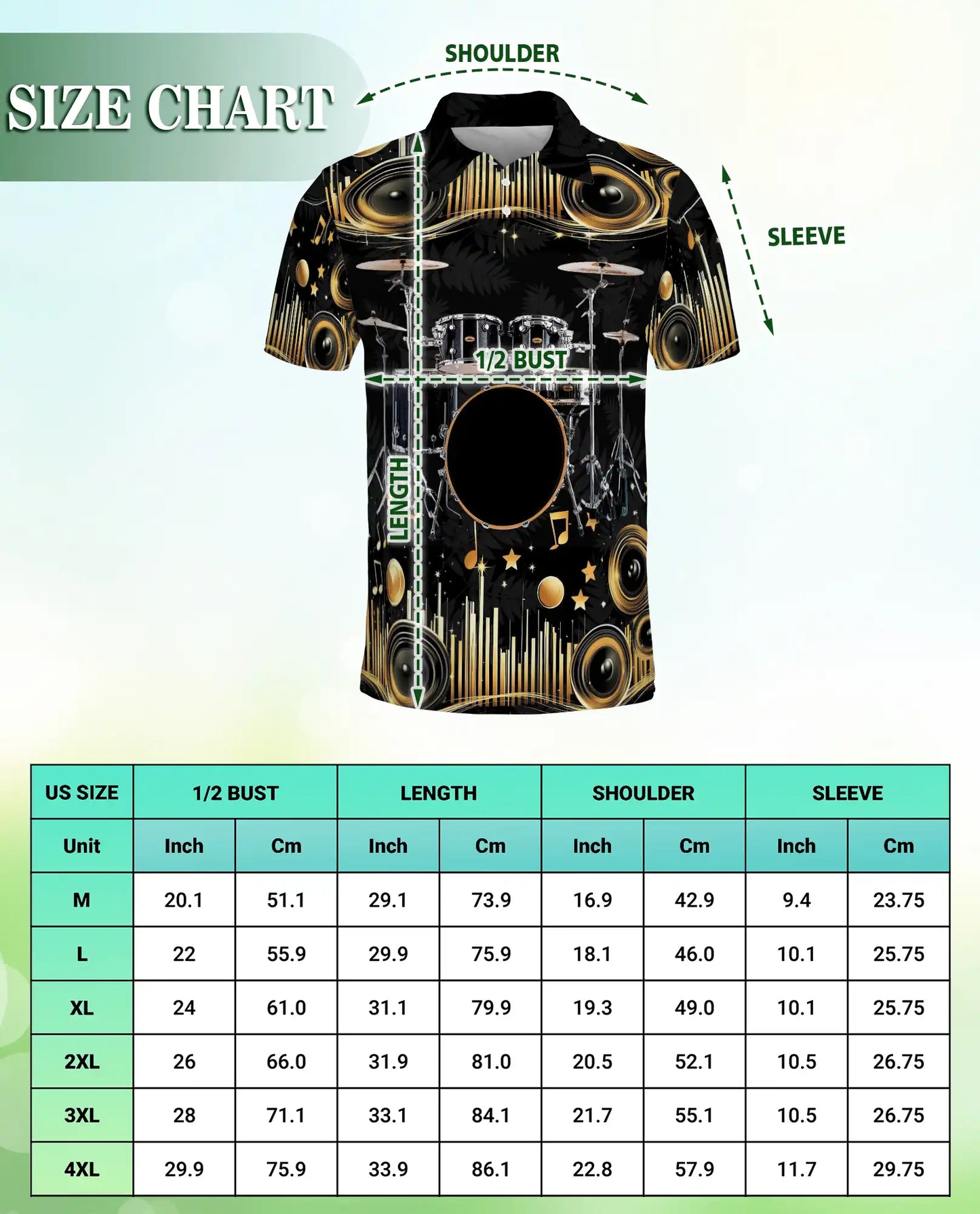 Drummer Music Lover Speaker Sound System Polo Shirt | Netecom