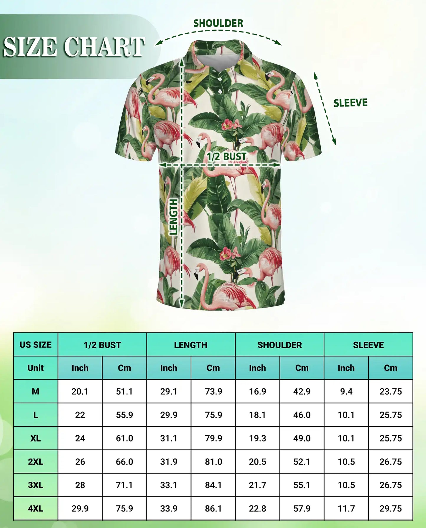 Pink Flamingo Tropical Hawaiian Polo Shirt for Men | Netecom