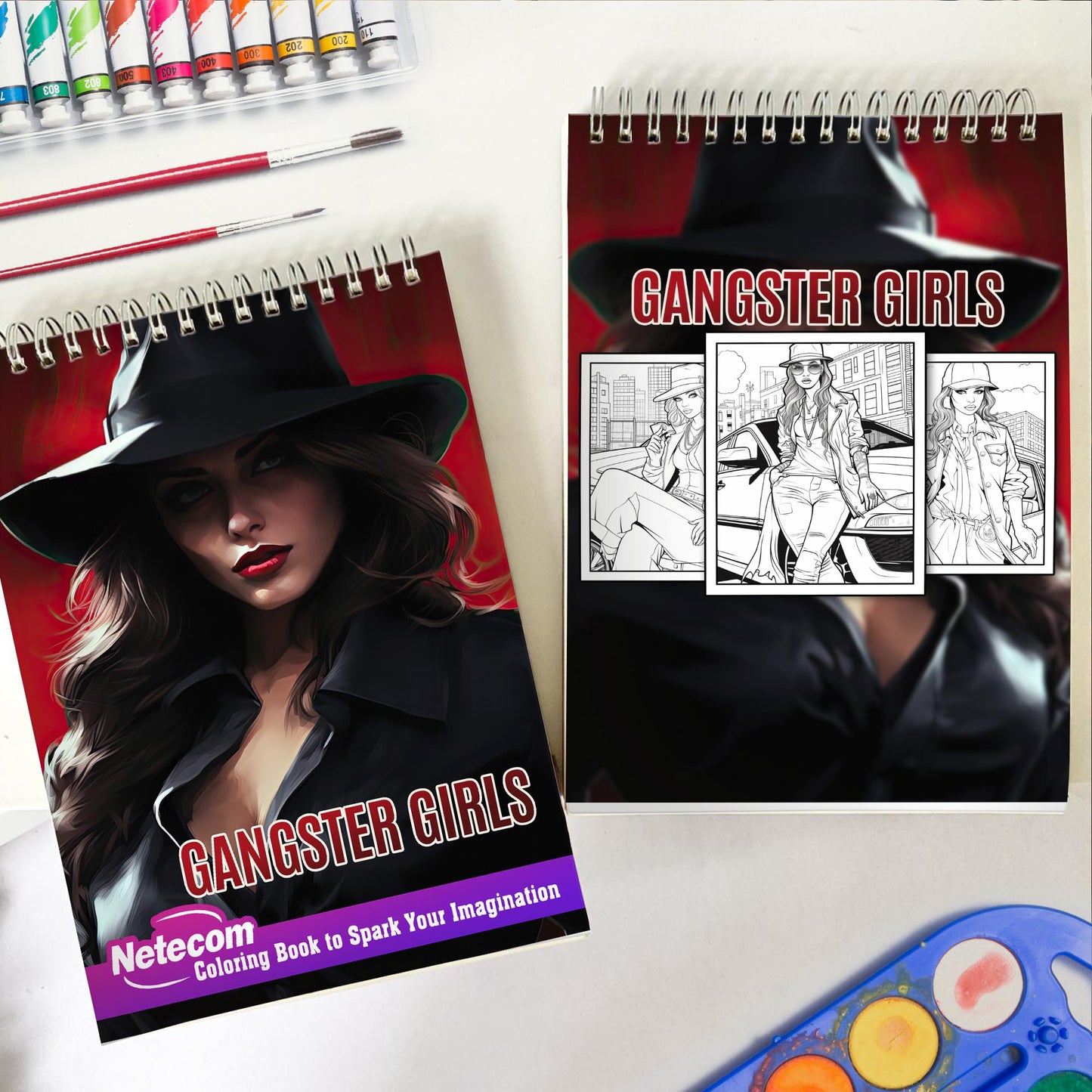 Gangster Girls Spiral Bound Coloring Book: 30 Edgy Coloring Pages Celebrating Gangster Girls