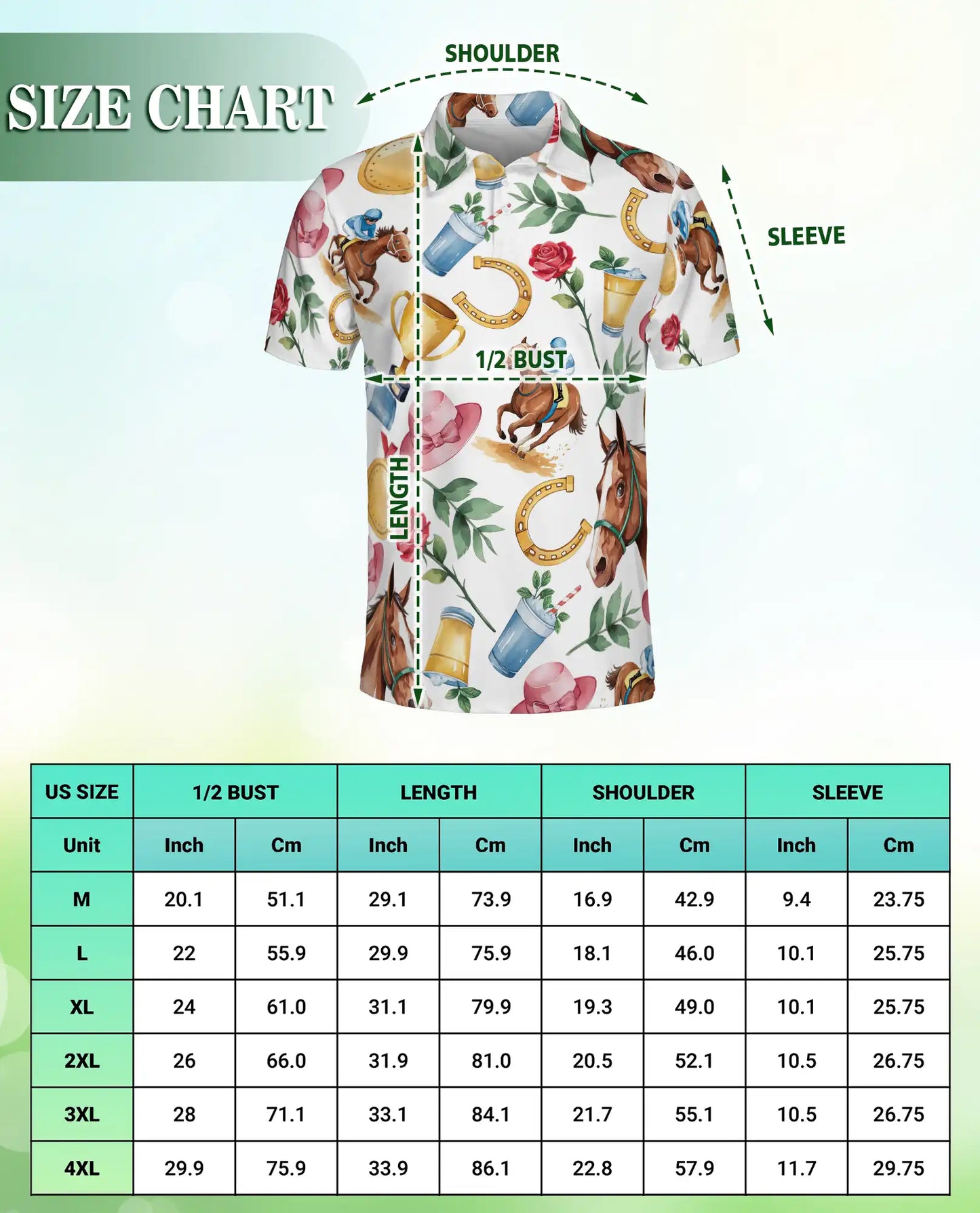 Horse Racing Derby 3D Polo Shirt for Men – Elegant Equestrian Country Style | Netecom