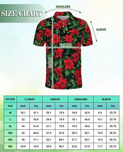 Christmas Poinsettia Polo Shirt | Netecom