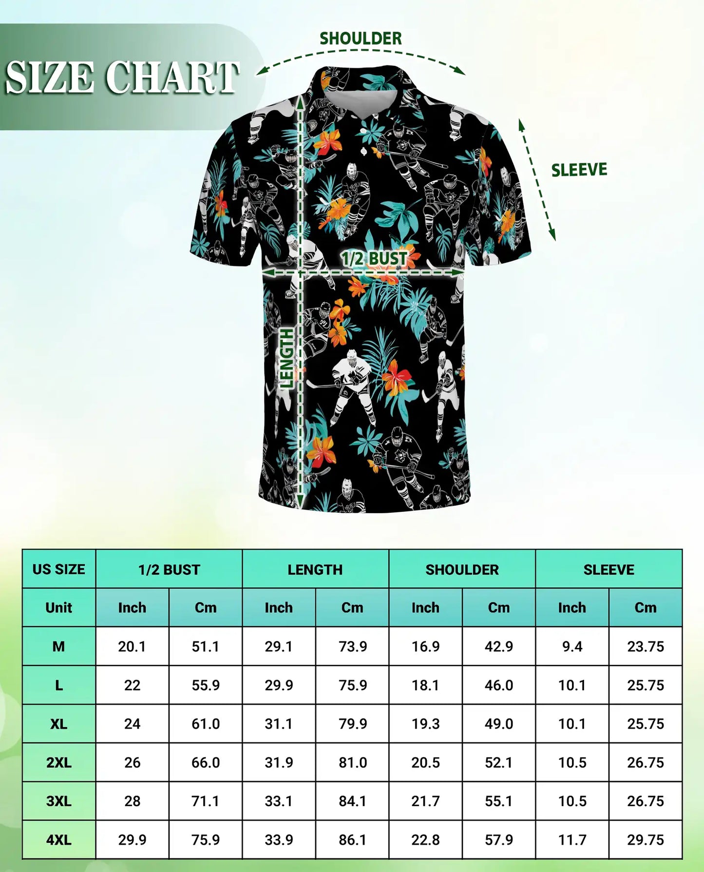 Hockey Hawaiian 3D Polo Shirt | Netecom