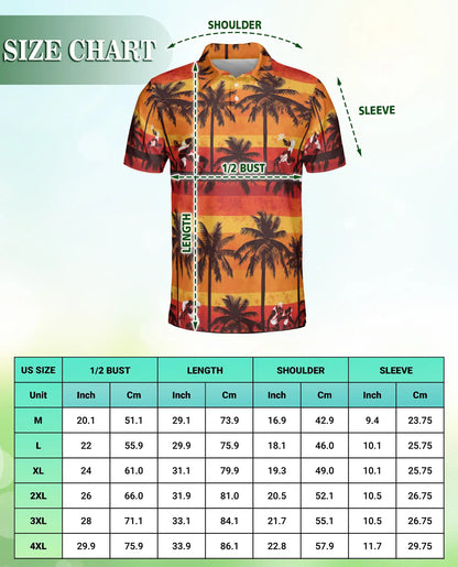 Sunset Hawaiian Surf Polo Shirt – Tropical Beach Style | Netecom