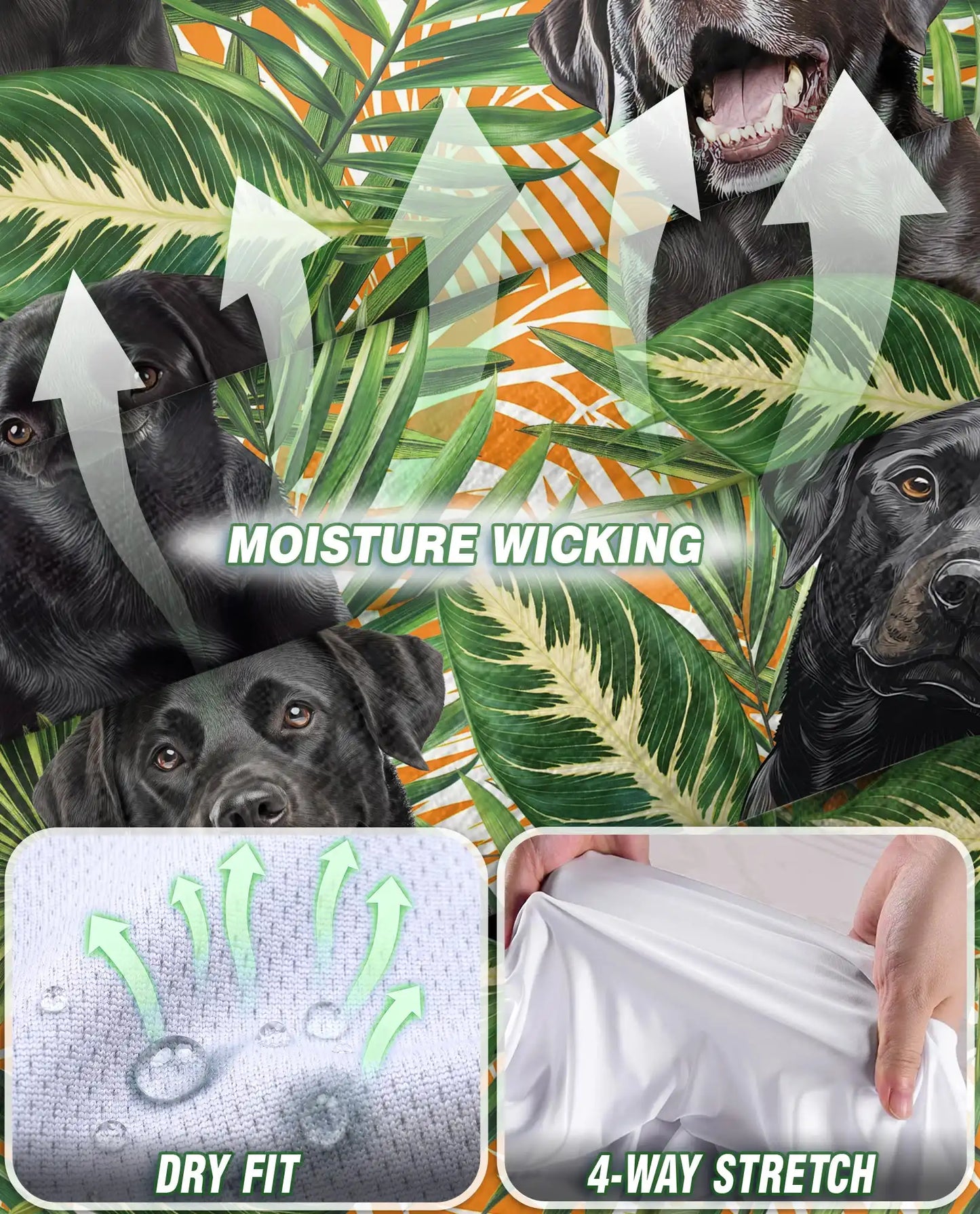 Black Labrador Tropical Sleeveless Polo Shirt for Women – Cute Dog Summer Style | Netecom