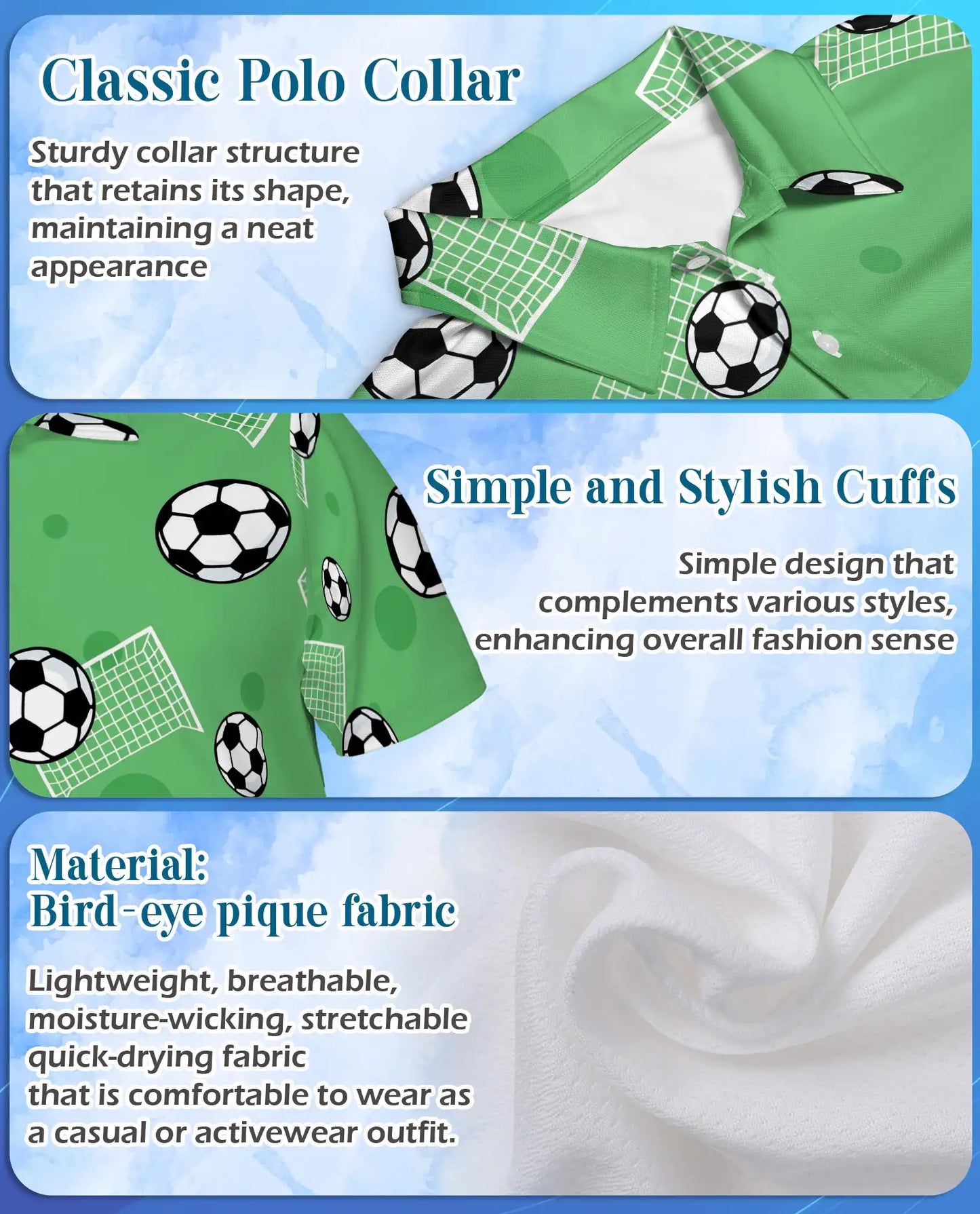 Soccer Ball Polo Shirt - Fun Football Fan Style | Netecom