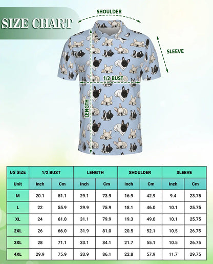 French Bulldog Pattern Polo Shirt | Netecom