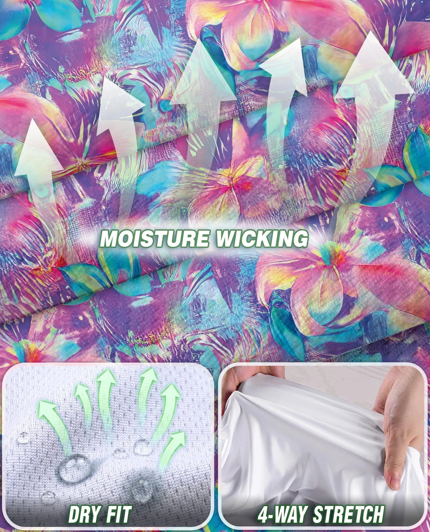 Neon Flower Sleeveless Polo Shirt for Women | Netecom