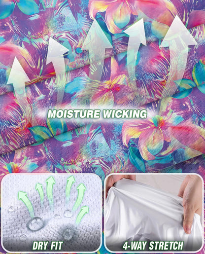 Neon Flower Sleeveless Polo Shirt for Women | Netecom